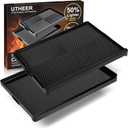 Utheer Stove Top Griddle for Gas & Electric Stove Lightweight Cast Aluminum, Flat Top Nonstick Reversible Grill & Griddle Pan for Stovetop Cooking, PFAS-Free Ceramic Nonstick, 23" x 16"