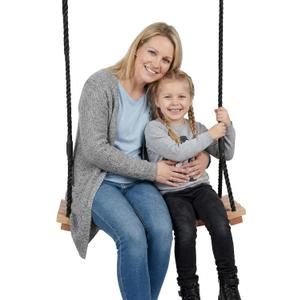 Taeku Adult Tree Swing, Hanging Beech Wood Swings with Adjustable Rope Garden Chair Seat Swing for Indoor Outdoor (22''x10'')