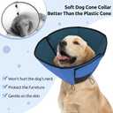 Queenmore Dog Cone XL, Soft Dog Cones for Large Dogs After Surgery, Cone for Dogs to Stop Licking, Elizabethan Collar for Pet, Alternative to Recovery Collar for Large Breeds, Blue XL (Blue)