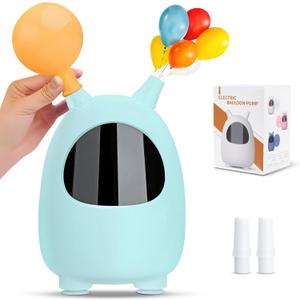Balloon Pump Electric, SPLAKS Balloons Inflator Air Pump Portable Balloon Blower for Garland Arch, Party Decoration (Blue)