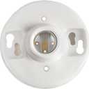 Saysurey 1 Pcs Medium Base E26 Lamp Holder Ceiling Light Sockets White Bulb Socket Incandescent Fluorescent CFL Lamp Holder 660w 250v (Porcelain)