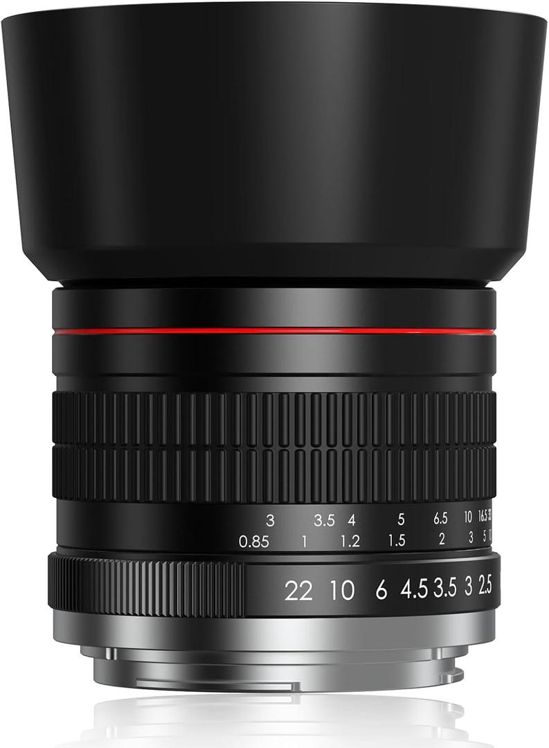 85mm f1.8 Portrait Lens - F Lens for Nikon, Manual Focus (MF) for Nikon D3500 D850 D7500 D5600 D3400 D500 D7200 D5500 D750 D810 D3300 D5300 D610 D7100 D5200 D600 D3200 etc (D-Series) (For Nikon F (D-series))