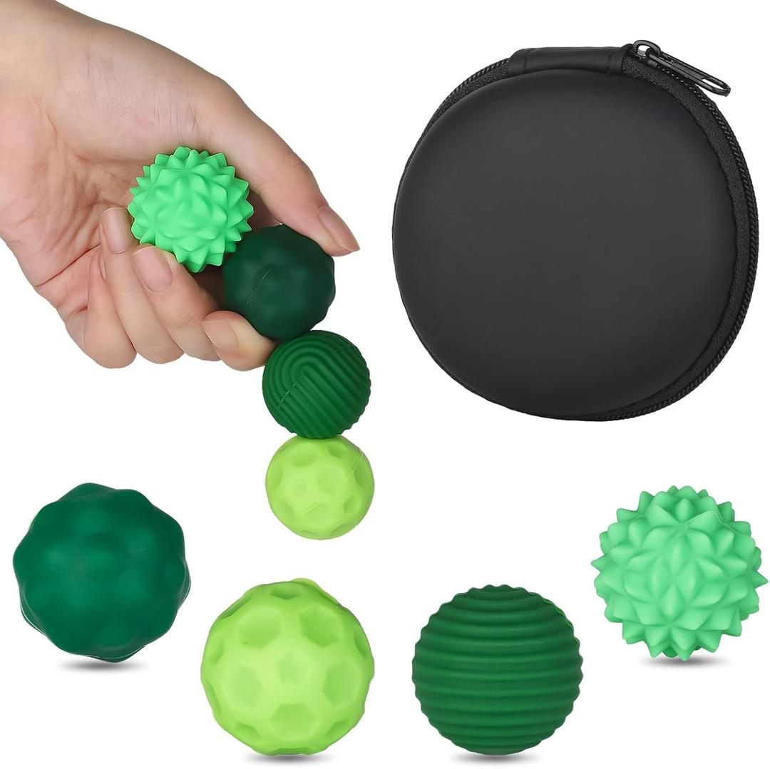Silicone Magnetic Balls Fidget Toy,Stim Toys for Autistic ADHD Anxiety,Sensory Toys for Adults & Teens,Anxiety Relief Items for Desk,Travel,Office, for Women Men Teen, (4PCS)