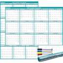 24" x 36" Exellewis 2025 Wall Calendar, Wet & Dry Erase Laminated, Yearly Wall Calendar, Horizontal/Vertical Annual Planner, 12 Month January to December for Easy Planning, Organizing