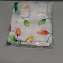 Horaldaily Christmas Tablecloth 6084 Inch Rectangular, Red Green Yellow Lights Washable Table Cover for Party Picnic Dinner Decor (White)