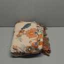 Boho Throw Blanket for Bed 60x80, 100% Cotton Woven Blanket for Couch Sofa, Ultra Soft 4-Layer Muslin Quilt with Floral Printed, Farmhouse Bed Blanket/Cover for Living Room Decor