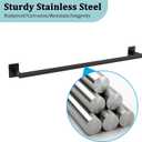 24 Inch Bathroom Towel Bar, Matte Black Towel Racks for Bathroom, JIAPAIDUO Bathroom Towel Rack Wall Mounted, Bath Hand Towel Holder Organizer, Modern Home Decor Towel Rod