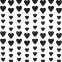 Epakh 8 Pack Valentines 2000s Party Decoration Y2k Black Heart Garland Paper Hearts Decoration Banner for Wedding Birthday Bachelorette Engagement Galentines Supplies