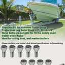 10 Pack 11062A Trailer Lug Bolts 1/2"-20 x 1-5/8" Solid Zinc-Plated Steel, Fits 5-Lug Hubs for Boat & Utility Trailers