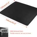 IBVIVIC Drum Mat, 4Ft x 5.3Ft Drum Carpet Drum Rug Drum Pad Tightly Woven Fabric with Non-Slip Grip Bottom, Black