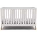 Delta Children Essex 4-in-1 Convertible Baby Crib, Bianca White with Natural Legs