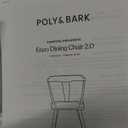 POLY & BARK Mid Century Modern Enzo Black Dining Chair – Solid Oak Wood Splat Back Chair, 18" Seat Height, 32" Tall – Stylish MCM Kitchen & Dining Room Chair