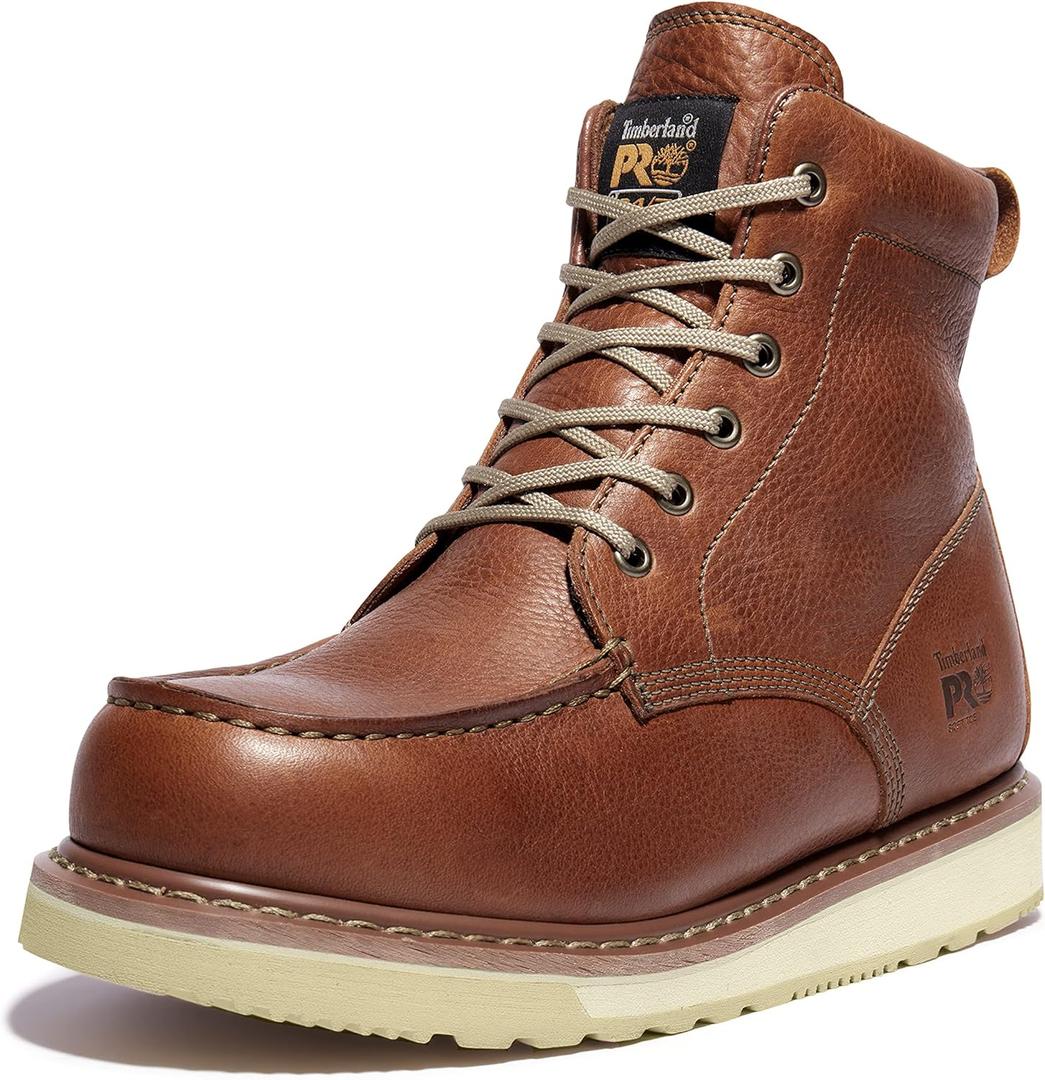Timberland PRO Unisex Adult Pro Wedge 6 Inch Soft Toe Work Boots (Brown, 12)