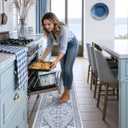 DEXI Kitchen Floor Mats Cushioned Anti Fatigue Runner Rug 24x59 Light Blue