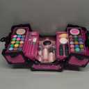 Hollyhi 59 Pcs Kids Makeup Kit for Girl, Washable Play Makeup Toys Set for Dress Up, Pretend Beauty Vanity Set with Cosmetic Case Birthday Toys for Girls 3 4 5 6 7 8 9 10 11 12 Years Old Kids Toddlers