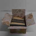 KOZYFLY Striped Front Door Mat 3x5 Ft Brown and Black Front Door Rug Cotton Washable Indoor Outdoor Rug Doormats Outdoor Striped Area Rugs for Kitchen Entryway Front Porch