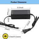Electric Bike Charger 48V for Lectric Ebike, 54.6V 2A Ebike Battery Charger for 48V Lithium Battery, Electric Bicycle Power Adapter with DC2.1 Jack Connector