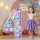 Imprsv 3FT Mosaic Numbers for Balloons, Marquee Numbers, Balloon Number Frame, 4th 24 40th Birthday Decorations, 40th Anniversary Decor, Big Cardboard Numbers, Number 4 Balloon