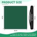 34.5"x34.5" Large Rubber Mahjong Mat Anti Slip and Noise Reduction Play Mat for Mahjong, Board Games, Dominoes, Tile Games Tabletop Cover Poker Mat with Carrying Bag(Green)