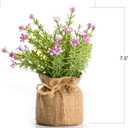 Velener Babys Breath Artificial Flowers in Small Burlap Bag Vases 3Pcs -Gypsophila Faux Flowers Farmhouse Home Coffee Table Bookshelf Office Desk Decorations Kitchen Dining Room Fake Plants Indoor
