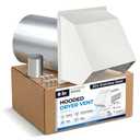 8" White Dryer Vent Cover - 304 Stainless Steel Wall Cap, Screen and Damper