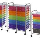 Blue Hills Studio Storage Cart w/6 Drawers: Multi-Color