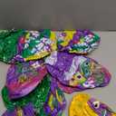 Jetec 12 Pcs Mardi Gras Inflatables Ball 9 Inches Large PVC Mardi Gras Ornaments Inflatable Outdoor Decorations Purple Green Yellow Blow up Balls for Outside Lawn Tree Yard Carnival Decor