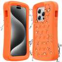 SPIDERCASE Floating Phone Case for iPhone 15/ 15 Pro/ 14/ 14 Pro/ 13/ 13 Pro/ 12/ 12 Pro [20FT Military Dropproof] with Waterproof Dry Bags and Lanyard EVA Foam iPhone Floating Case 6.1”, Orange