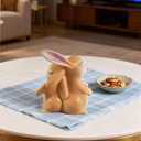 Cute Bunny Couple Figurine Decor, Romantic Rabbit Statue for Spring Home Decor, Easter Bunny Tabletop Decoration for Living Room Shelf Desk, Bunny Couple Gift for Couples