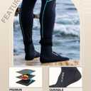 XUKER Neoprene Water Socks 3mm, Sand Proof Beach Volleyball Socks Diving Socks for Outdoor Water Sports (Black), XXL