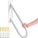 18" Handrails for Outdoor Steps, U-Shaped Wall Mount Railing for 1-3 Steps with Powder Anti-Rust Coating Finish, Hand Rails for Seniors, Safe Grab Bars for Stairs, Garage, Porch, Bathroom