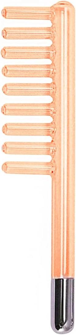 Electrode Wand Glass Tube Orange Colour Handheld Spare Parts for Hi Frequency Instrument Elitzia ETJX006AS (Clear Comb)