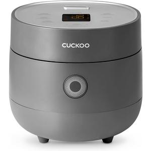 CUCKOO Micom Rice Cooker 3-Cup Uncooked / 6-Cup Cooked with Nonstick Inner Pot, Small Rice Maker with 8 Menu Options, Fuzzy Logic Technology, Auto Clean, Quick Rice Mode, Gray (CR-0375FG)