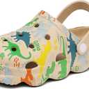 INMINPIN Kids Cute Clogs Cartoon Garden Shoes Boys Girls Slides Slippers Indoor Outdoor Children Water Shower Beach Pool Sandals,Beige A,1-1.5 Big Kids,Kids