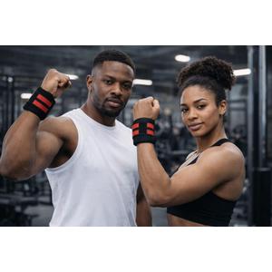 BUILT-IN TRAINING FITNESS HAND WRIST SUPPORT BELT GYM WRIST WRAPS, HEAVY-DUTY GYM WRAP WITH THUMB LOOP FOR SUPPORT AND PAIN RELIEF, Medium