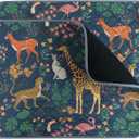 IEUUMLER Washable Pee Pads for Dogs, 2 Pack Forest Pattern Reusable Waterproof Puppy Pads, Non-Slip Super Absorbent Dog Training Pad for Playpen Crate Bed EU013 Navy Blue Jungle, 24x18