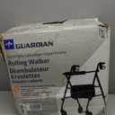 Medline Superlight Aluminum Rollator, Black - Ultra-Lightweight, Foldable & Durable Mobility Walker