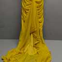 Unybwonn Women Cocktail Maxi Dress Sleeveless Ruched Ruffle Hem Mesh Dresses High Low Split Spaghetti Strap Sundress, S