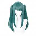 Xingwang Queen Anime Cosplay Wig Clip on Ponytails Gray Green Wigs for Women Girls