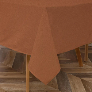Majestic Giftware PVC Faux Leather Rectangle Tablecloth, (TCE54-54180) Coral Waterproof & Spill Proof Dining Table Cover, Decorative Washable Tablecloth for Home, Kitchen, Party (54X180)