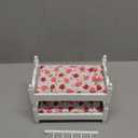 Z MAYABBO Wooden Dollhouse Furniture of Baby bunk Bed with Ladder for Miniature Dollhouse Accessories - 1/12 Scale