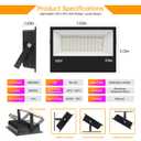 LED Flood Light Outdoor, 50W RGB Color Changing Smart Floodlights 2700K 5000LM Warm White & 16 Million Colors, RGBW Stage Lights with APP Control, 43 Modes, Grouping, Timing, IP66 Waterproof (2 Pack)