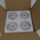 VANoopee H Type Track Lighting Heads E26 Track Light Ceiling Modern for Kitchen, Compatible with H Track Lighting Rail System, White Track Lighting Fixtures with Glass Lamp Shade, 4 Pack, No Bulbs (4 Pack(No Bulbs/Track))