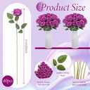 Hotop 40 Pcs Rose Artificial Flowers Bulk with Long Stem,Realistic Silk Fake Roses Bouquet for Home Wedding Centerpieces Party Table Decoration Valentines Gifts(Purple)
