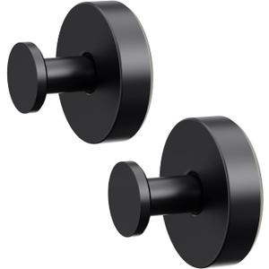 Adhesive Suction Cup Hooks, 15lbs Heavy Duty Black Towel Hooks for Bathroom, Waterproof Stainless Steel Bath Towel Hooks, Punch-Free Hooks for Shower, Towels, Bath Sponge, Robes (2 Pack) Adhesive Suction Cup Hooks, 15lbs Heavy Duty Black Towel Hooks for Bathroom, Waterproof Stainless Steel Bath Towel Hooks, Punch-Free Hooks for Shower, Towels, Bath Sponge, Robes (2 Pack)