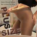 HONGTEYA Plus Size Fleece Lined Tights Women (US, Alpha, 3X-Large, 4X-Large, Regular, Regular, Coffee) (Brown, XXXL)