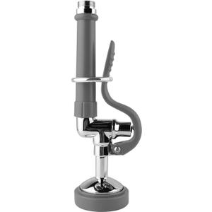 Pre Rinse Sprayer Commercial Sink Sprayer Head,1.42GPM Spray Valve Dish Spray Nozzle with Ergonomic Handle, Commercial Faucet Parts for Commercial Kitchen Sink,Chrome Finished, Gray