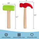 10 Pack Kids Hammer Toy, Wooden Small Simulation Maintenance Tools, Pretend Play Educational Toys for Teens Girls Boys School Games Supplies