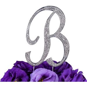 LOVENJOY Monogram Cake Topper Letter B, Gift Boxed