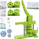 Button Maker Machine Multiple Sizes 200 PcsPin Maker Machine 2.25+3 Inch Badge Maker,DIY Badge Making Kit with Free Button Parts, Circle Cutter